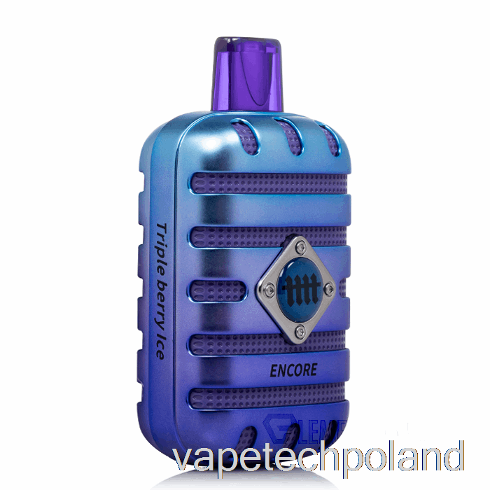 Vape Pen, Który Zawiera 6500 Jednorazowych Potrójnych Lodów Jagodowych